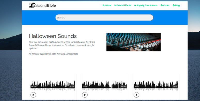 Download free Halloween sound effects from Soundbible