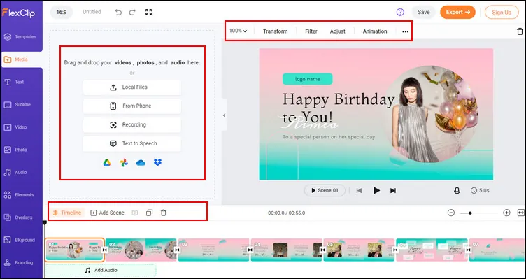 Birthday Video With Song - Upload