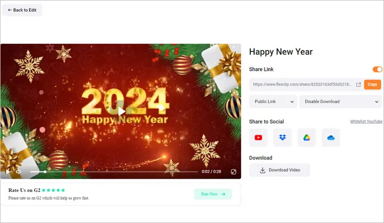 Make an Animated Happy New Year GIF - Save and Share as MP4