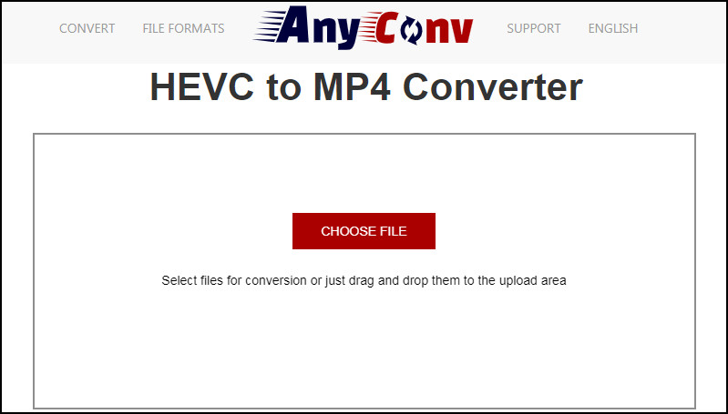 HEVC to MP4 Converter: AnyConv