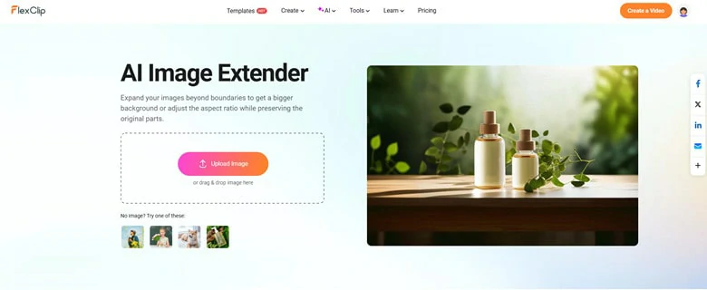 Upload Your Landscape Image to FlexClip