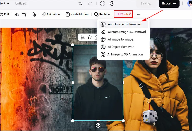 Add a Person in a Photo Online without Photoshop - Remove Background with AI