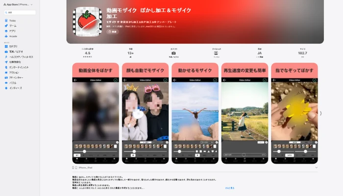 動画にモザイクをかけるアプリ-動画モザイク ぼかし加工 & モザイク加工アプリ