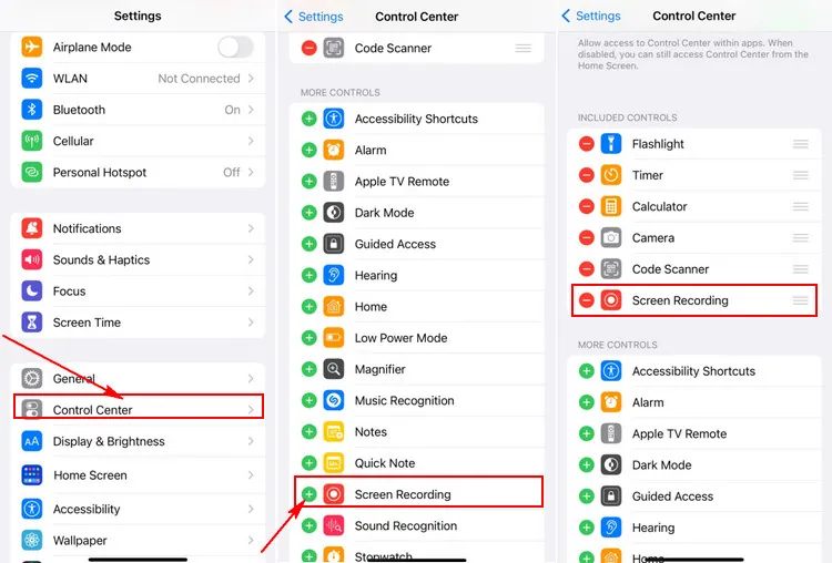 Enable Screen Recording Setting