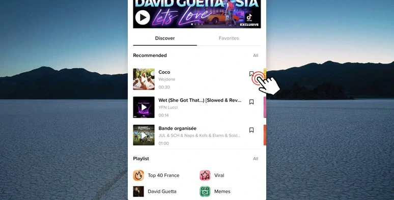 Tap the checkmark to add music to a TikTok video