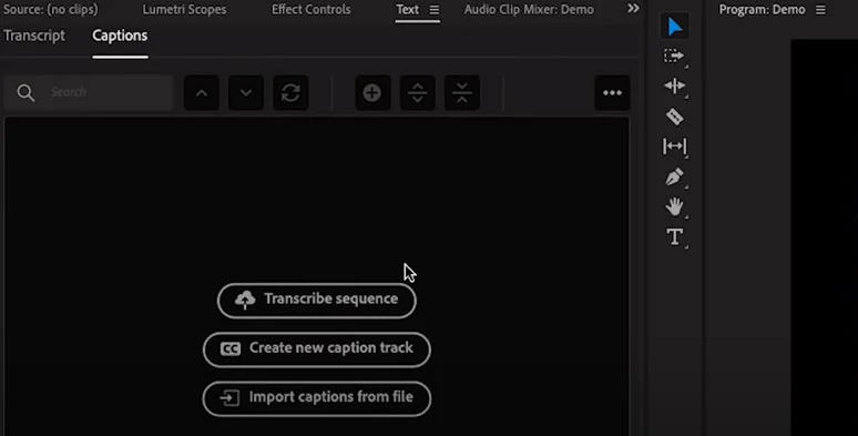 Automatically add open captions to a video in Premiere Pro
