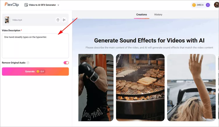 Add Sound Effects to Screen Recording with AI - Prompt