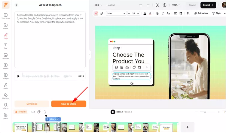 Generate AI Voice to Your Screen Recording - Generate