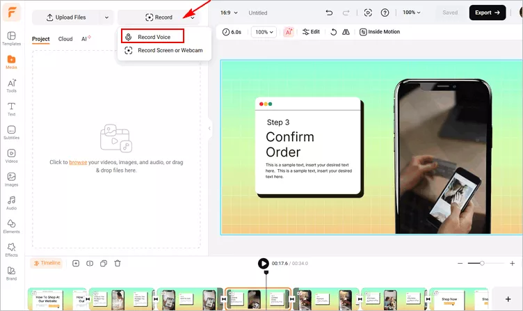 Record Voiceover Narration to Your Screen Recording - Record