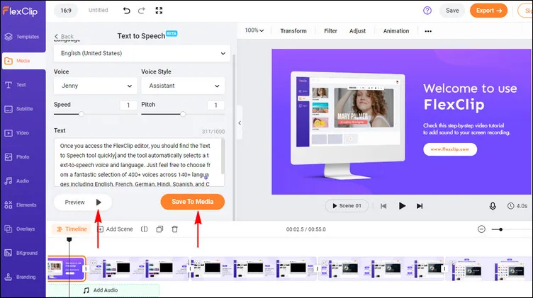 Generate AI Voice to Your Screen Recording - Convert