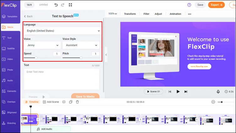 Generate AI Voice to Your Screen Recording - Setting