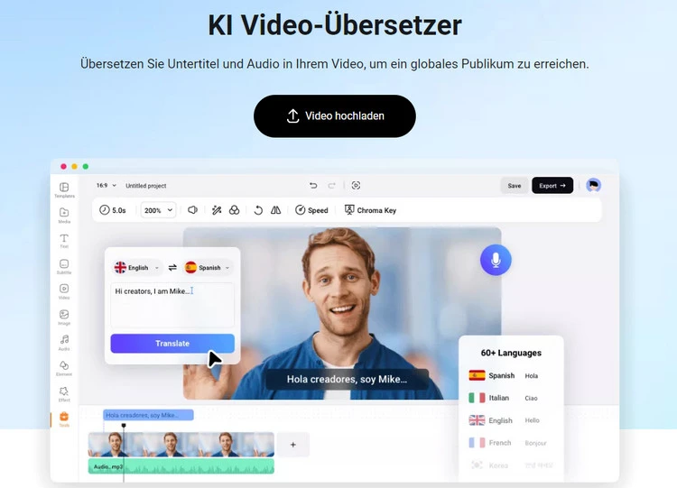 AI Video Translator in FlexClip