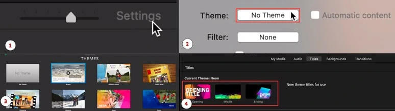 Add new themed titles for subtitles in iMovie
