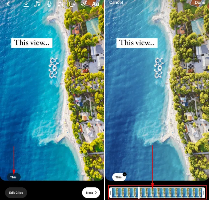 How to Add Text to Individual Clips to Reels on Instagram