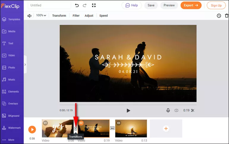 Add Transitions to Video Online for Free - Add Transitions