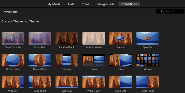 Add Transitions to Video in iMovie