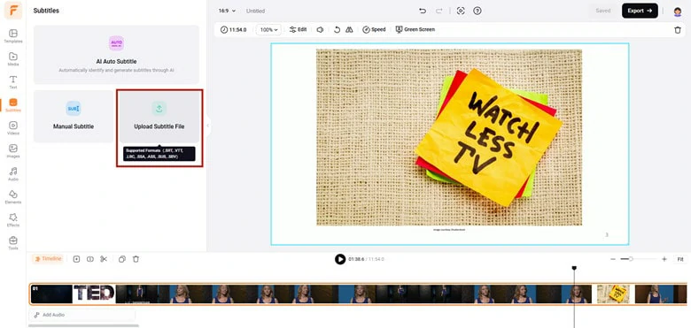Import and Add Your VTT File to MP4