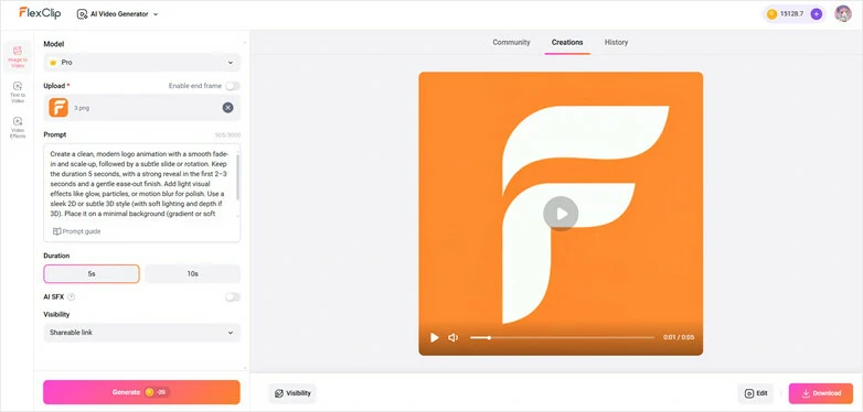 Download or Edit the Generation Logo Animation Video