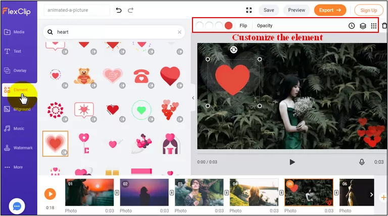 Add Animated Element to the Moving Picture
