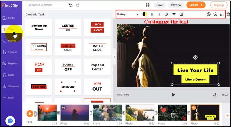 Add Animated Text to the Moving Picture