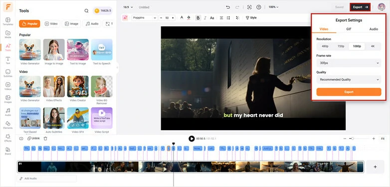 Export the Satisfied Video to Local Computer