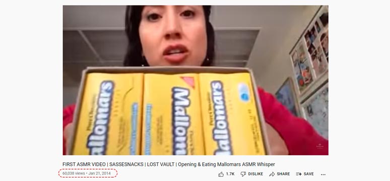 SasseE is believed to be the first maker of ASMR eating videos on YouTube