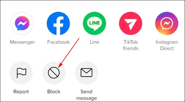 Block a Certain User on TikTok with 3 Dots - Block Option