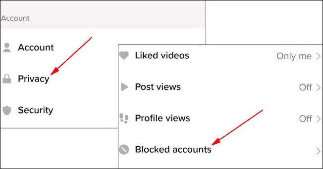 Unblock People From Your Account's Privacy Menu - Blocked Accounts