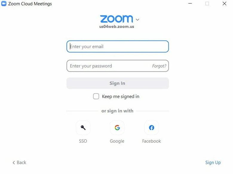 Launch Zoom and Sign in to Your Account