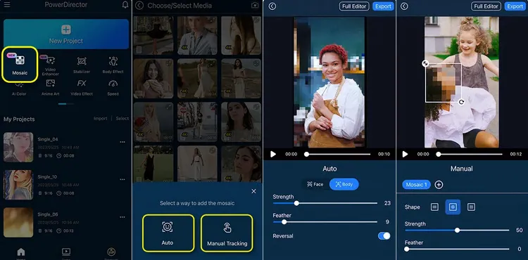 Blur out Any Moving Objects in Video Using PowerDirector App