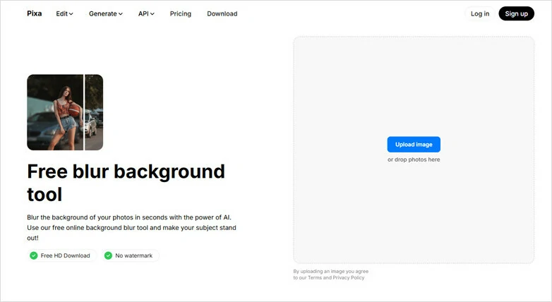 Pixa - AI Image Background Blurry Tool
