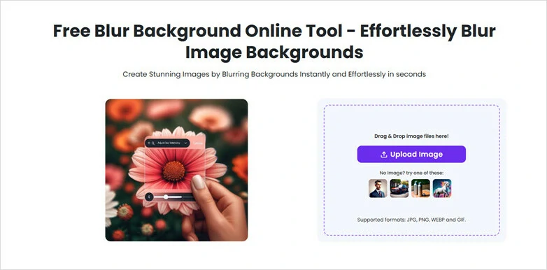 Upload the Image You Want to Blur Background to RGBKit
