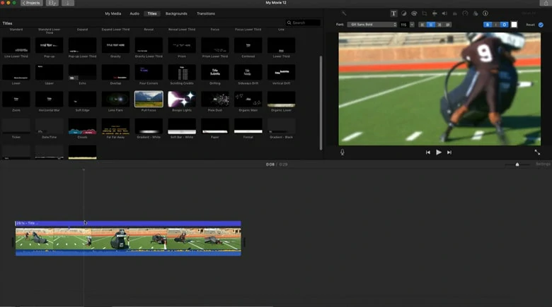 How to Blur Entire Video in iMovie: Delete the Default Text in Pull Focus Title Preset