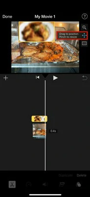 How to Blur a Video on iMovie: Resize and Position the Image to the Target Place