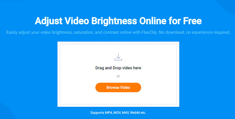 Use FlexClip’s video brightness tool