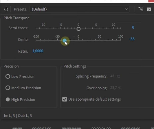 Using Pitch Shifter 