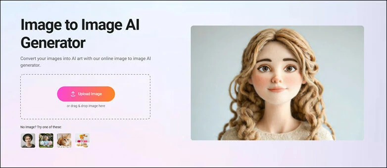 Go to FlexClip's AI Image-to-image Tool and Upload Your Old Photo