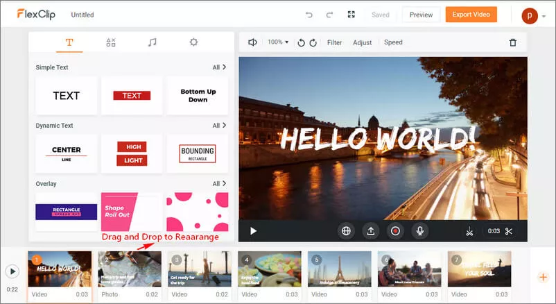 How to Combine YouTube Videos Using FlexClip - Step 3