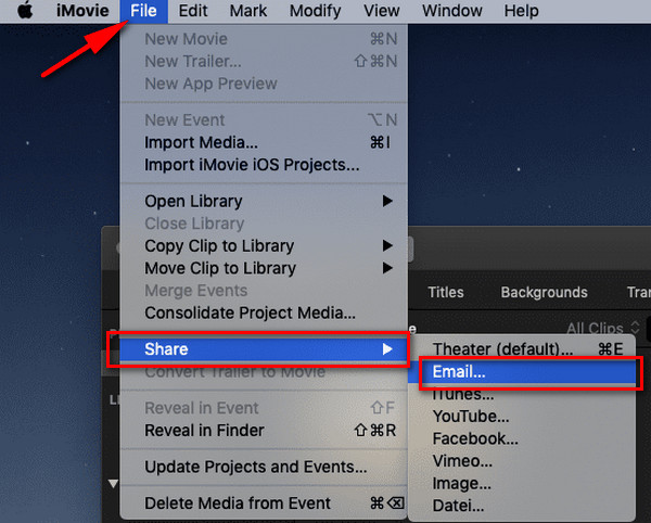 Compress a Video for Email on iMovie