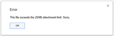 Error: File too Large to Send via Email