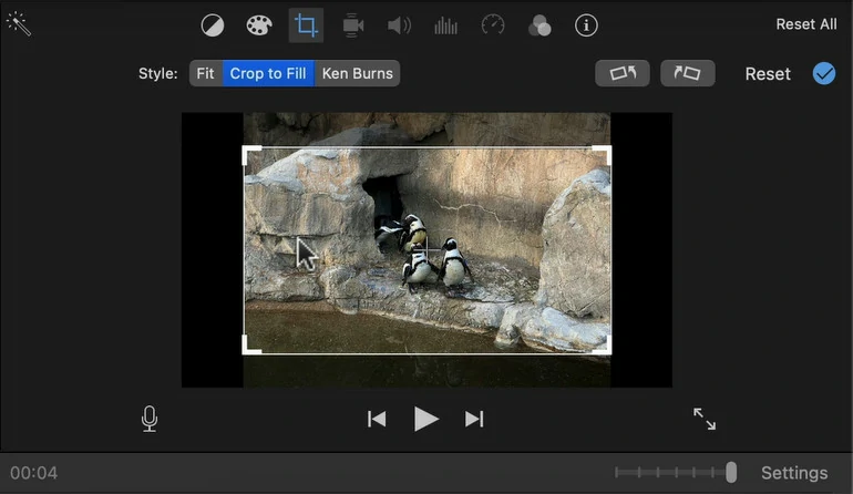 Crop a Video in iMovie with Computer