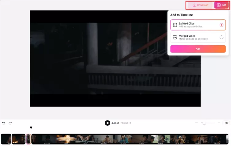 Automatically Cut out the Middle Part of a Video - Preview and Download