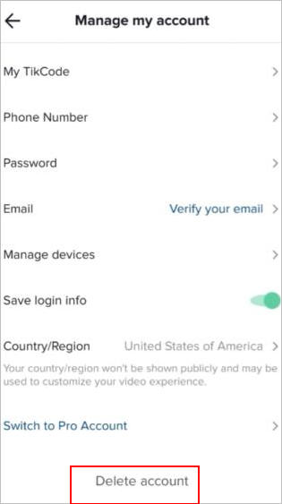 Image Board: How to Delete TikTok Account - Manage My Account