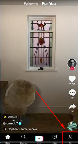 Image Board: How to Delete TikTok Account - “Me” Icon