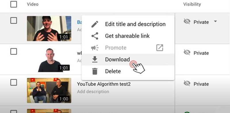 Download YouTube video first for the backup
