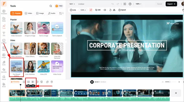 Edit Google Meet Recording - Trim and Split