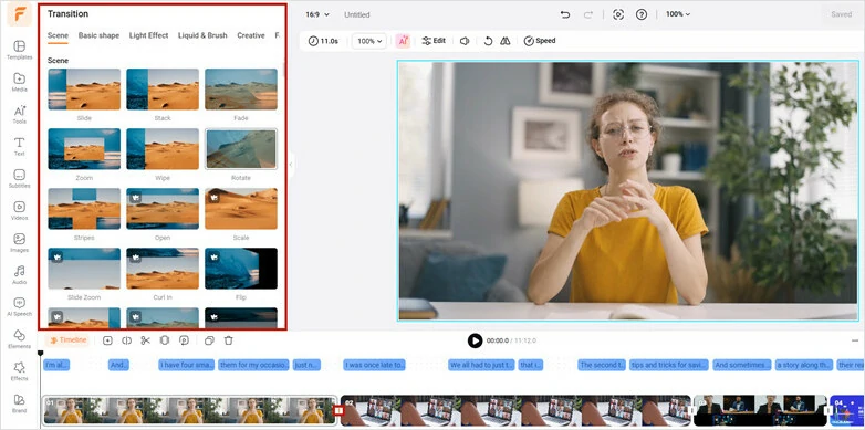 Add an overlay video transition to smooth out Zoom recordings on the sequence