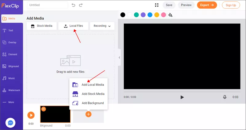 How to Edit a Zoom Recording with FlexClip - Add Recording