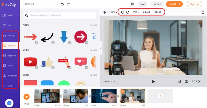 How to Edit a Zoom Recording with FlexClip - Make More Edits