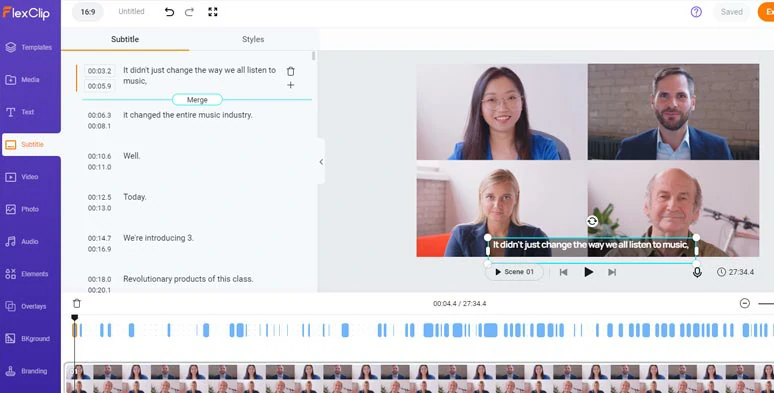 Proofread the auto-generated subtitles for Zoom recording and customize it style